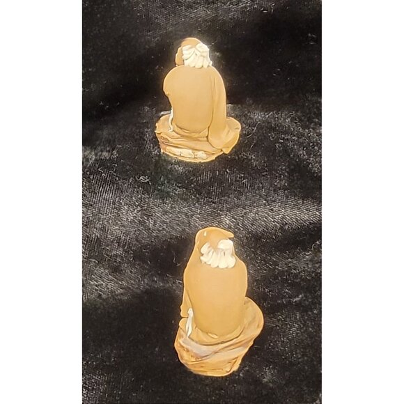 Vintage Chinese Mudmen Figurines, Hand Crafted, Set of 2 - Picture 6 of 10